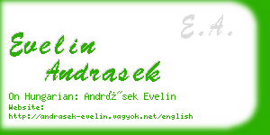 evelin andrasek business card